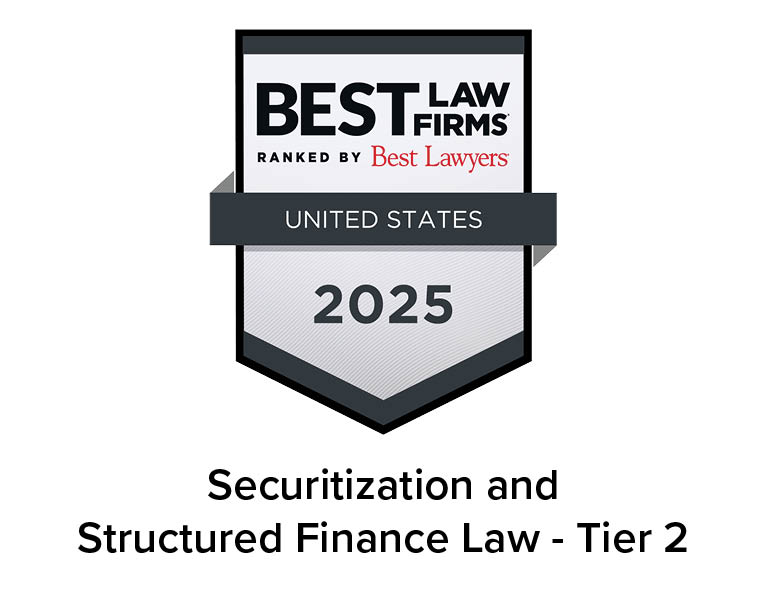 Best Lawyers Best Law Firms 2025 Badge, securitization and structured finance law